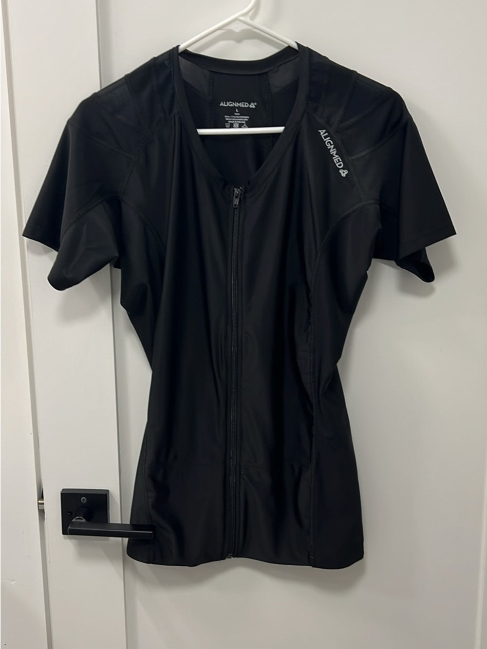 Aligned Men’s Black Short-Sleeve Zip Training Tee